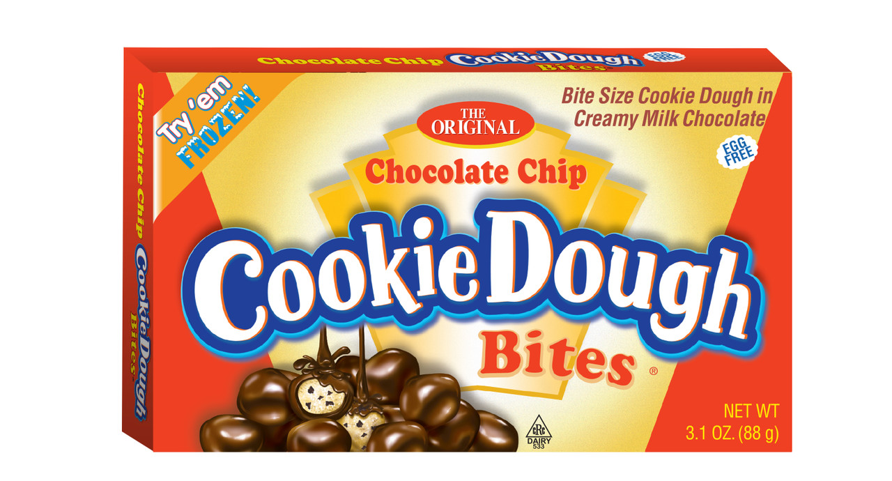 Bite Size Cookie Dough in Creamy Milk Chocolate in a Theater Box by