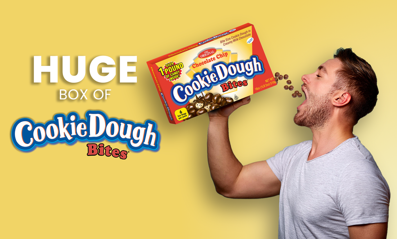 biscuit　レディース　GB XS Bite Size Cookie Dough in Creamy Milk Chocolate in a 1lb Box by