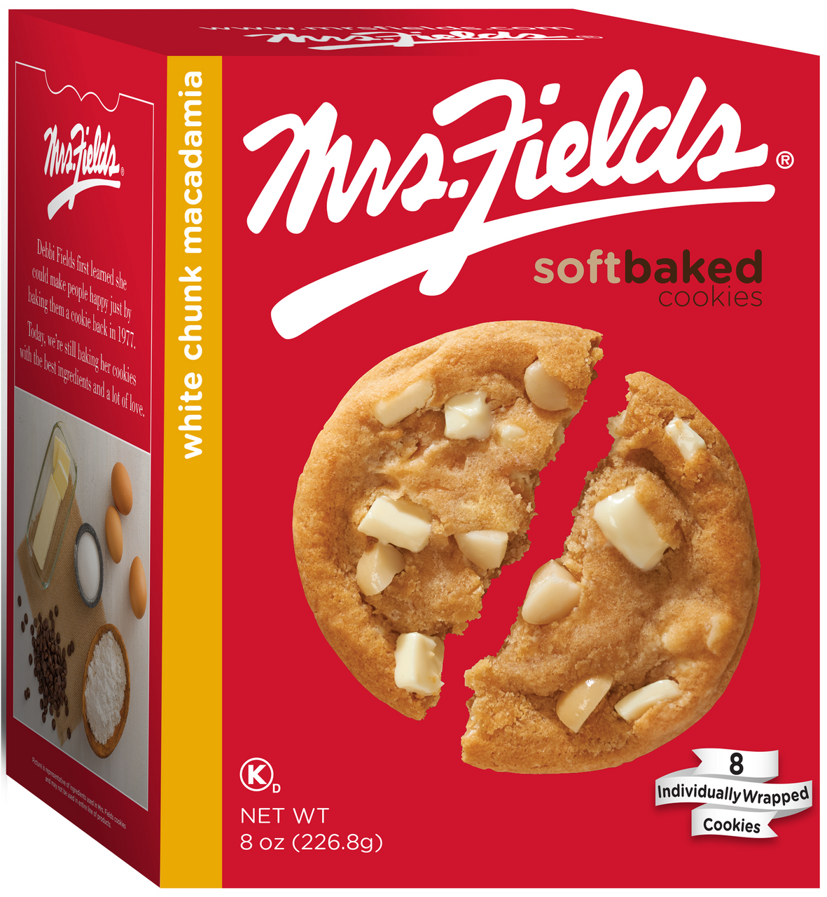 Mrs. Fields 1oz White Chunk Macadamia Cookies 8 pack