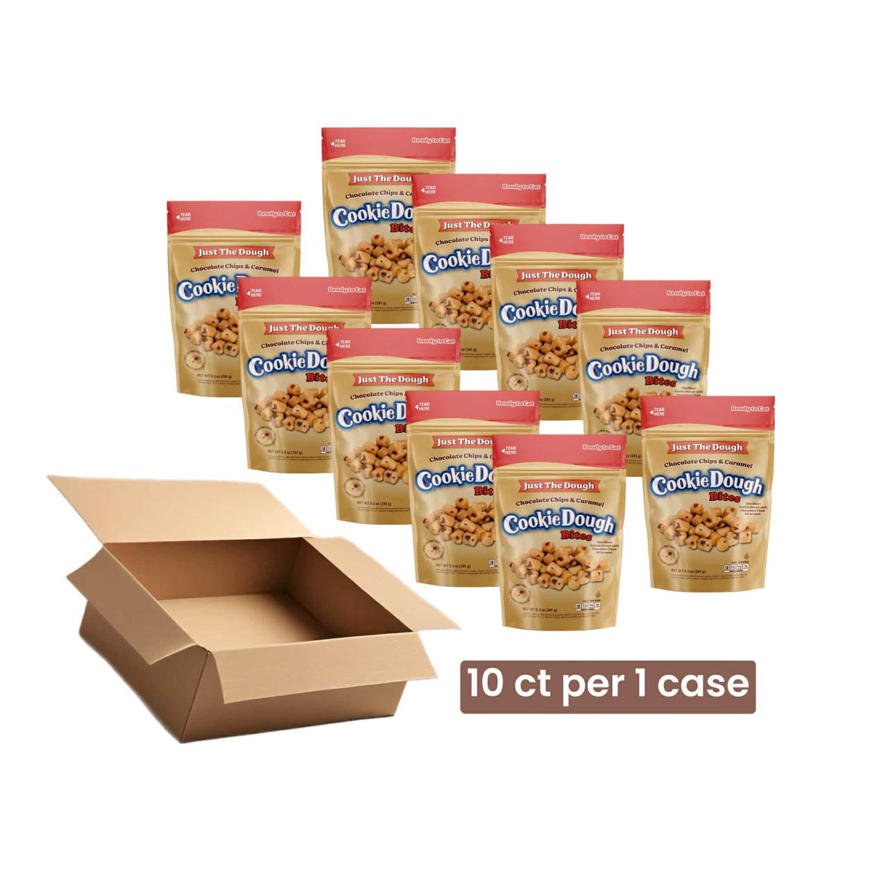 Cookie Dough Bites® Caramel 10.5oz - Resealable Bag (8ct Case)
