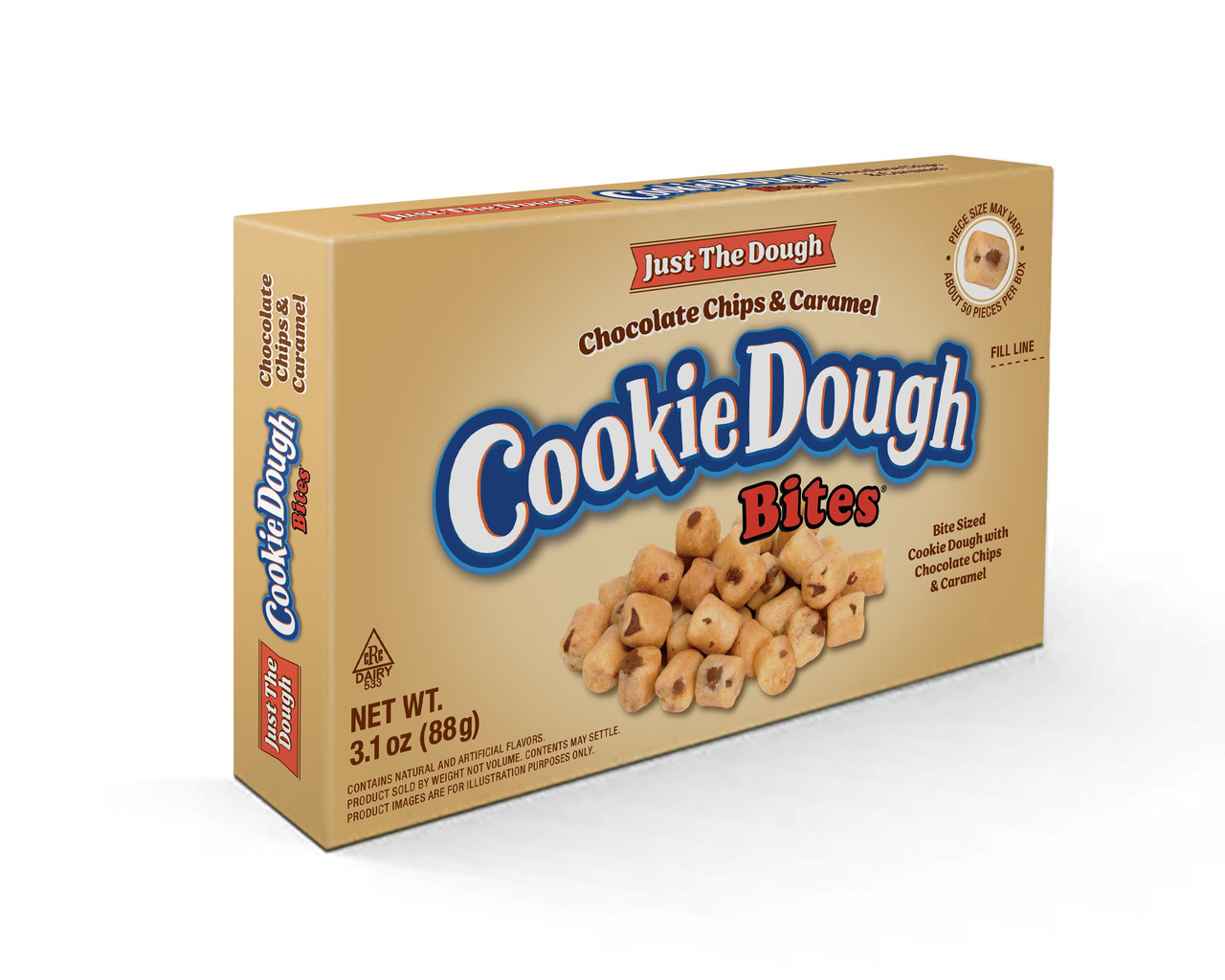 Cookie Dough Bites® – Just the Dough – Choc Chip & Caramel 3.1oz