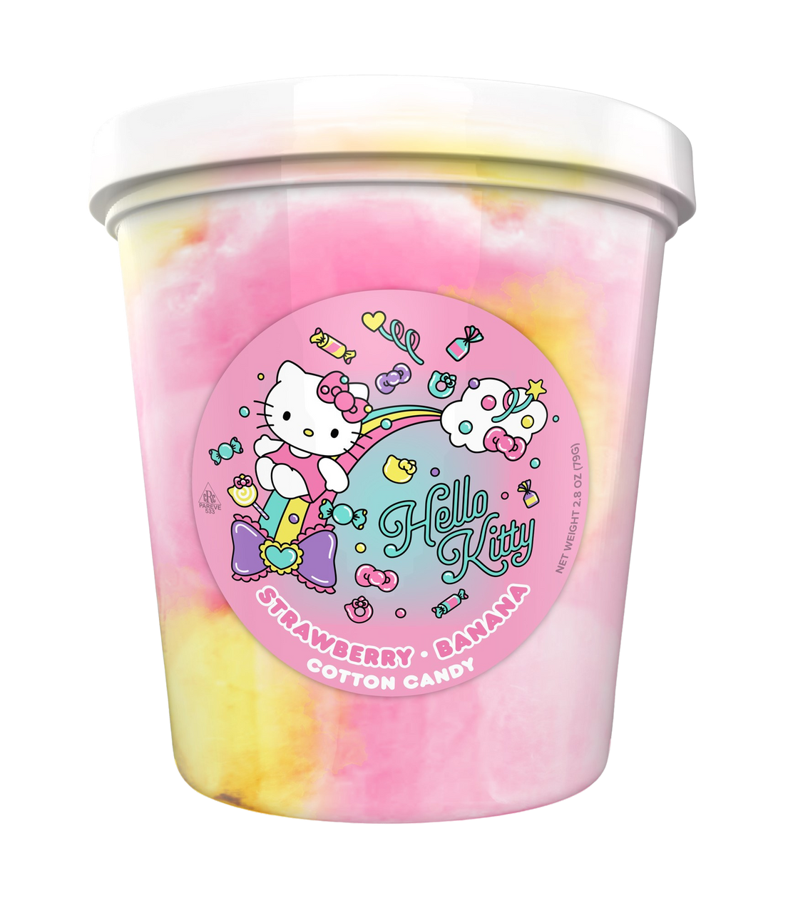 Hello Kitty ® Cotton Candy - Strawberry/Banana 2.8oz/12ct