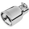 Flowmaster Stainless Steel Exhaust Tip 4 Rolled Angle Polished Fits 2.5 Tubing Clamp On - FLO-15365