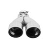 Flowmaster Stainless Steel Exhaust Tip 3.5 Dual Angle Cut Polished Fits 2.5 TubingClamp - FLO-15390