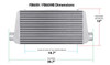 Frostbite Air to Air Intercooler Universal 23.5x12x3 Core w/3 In/Out, Black - FRO-FB609B