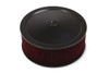 Holley 4500 Drop Base Air Cleaner Assembly, 16x6 Black, w/6 Red Gauze Filter - HOL-120-4660