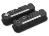 Holley M/T Retro Aluminum Valve Covers, For Big Block Chevy, Finned, Satin Black Finish - HOL-241-152