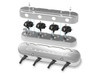 Holley 2PC LS Chevrolet Script Valve Covers w/Coil Mount Base and Cover Polished - HOL-241-176