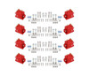 MSD Pro CDI 600 Ignition High Output Coil, 8-Pack, Red - MSD-82808