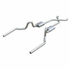 Pypes Exhaust 64-74 Chevelle Crossmember Back Exhaust System w/X-Pipe and Race Pro Mufflers - SGA13SSR-PYP
