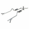 Pypes Exhaust 55-57 Chevy Crossmember Back Exhaust System w/Xchange w/o Mufflers - SGC11-PYP