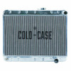 Cold Case Radiators 64-65 GTO Tri-Power w/MT w/o AC 15.5 Aluminum Radiator Polished OE Style Tanks - CR-GPG19