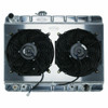 Cold Case Radiators 66-67 GTO w/AT and AC 17.5 Aluminum Radiator and Dual 12 Fan Kit 25x21.9x3 - CR-GPG38AK