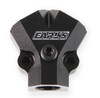 Earls Performance Y-Block, 1/2 NPT Inlet, Two 1/2 NPT Outlet, 1/8 NPT Gauge Port Black Aluminum - 100184ERL