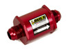 Earls Performance Fuel Filter w/Screen Type Element, 85 Micron, 16 AN Male In/Out, Red - 230216ERL