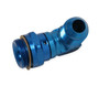 Earls Performance 90° -6 AN Male To 5/8-18 Inverted Flare Male Swivel, Blue Anodized Aluminum - 949096ERL