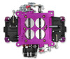 Quick Fuel Street Carburetor, Mechanical Secondary, 2-Circuit 850CFM, Black w/Purple Billet - BR-67314