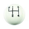 Hurst 4 Speed White Shift Knob w/3/8-16 Threads - HUR-1630003