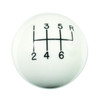 Hurst 6 Speed White Shift Knob w/9/16-18 Threads for C5 Corvette - HUR-1630056