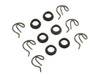 Mr Gasket Shifter Bushing Kit w/Steel Clips and Bushings, 6 Each - MRG-11