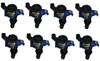 Accel 04-08 Ford 4.6/5.4/6.8L 3-Valve, Ignition Coil, Supercoil, Blue, Set of 8 - ACL-140033B-8
