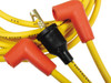 Accel Yellow Spark Plug Wire Set w/Orange Straight Boots, Copper Core, 8MM - ACL-4039