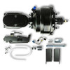 The Right Stuff 55-58 Chevy Bel Air/Impala w/ Disc/Drum, Black Booster Master Cylinder Combo Kit - B82315171