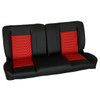  PUI Interiors  60" Sport Mod I Bench Seat Blk Vinyl Wide Red Insert Blk Thread w/o Cupholder - (RM-BA12X1X) 