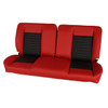  PUI Interiors  60" Sport Mod I Bench Seat Red Vinyl Wide Blk Insert Red Thread w/o Cupholder - (RM-BA21X2X) 