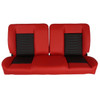  PUI Interiors  60" Sport Mod I Bench Seat Red Vinyl Wide Blk Insert Red Thread w/o Cupholder - (RM-BA21X2X) 