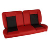  PUI Interiors  60" Sport Mod I Bench Seat Red Vinyl Wide Blk Insert Red Thread w/o Cupholder - (RM-BA21X2X) 