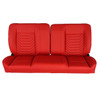 PUI Interiors  60" Sport Mod I Bench Seat Red Vinyl Wide Red Insert Blk Thread w/o Cupholder - (RM-BA22X1X) 