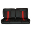  PUI Interiors  60" Sport Mod II Bench Seat Blk Vinyl Blk/Red Insert Red Thread w/Cupholder - (RM-BB1122C) 