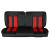  PUI Interiors  60" Sport Mod II Bench Seat Blk Vinyl Red/Blk Insert Blk Thread w/o Cupholder - (RM-BB1211X) 