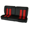  PUI Interiors  60" Sport Mod II Bench Seat Blk Vinyl Red/Blk Insert Blk Thread w/o Cupholder - (RM-BB1211X) 