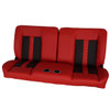  PUI Interiors  60" Sport Mod II Bench Seat Red Vyl Thin Blk/Red Insert Red Thread w/Cupholder - (RM-BB2122C) 