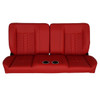  PUI Interiors  60" Sport Mod II Bench Seat Red Vinyl Narrow Red Insert Blk Thread w/Cupholder - (RM-BB22X1C) 