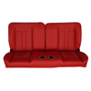  PUI Interiors  60" Sport Mod II Bench Seat Red Vinyl Thin Red Insert White Thread w/Cupholder - (RM-BB22X6C) 