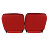 PUI Interiors Low Back Bucket Sport Mod I Seat Set, Red Vinyl, Wide Red Insert, White Thread - (RM-UA22X6) 