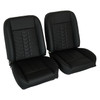  PUI Interiors Low Back Bucket Sport Mod II Seat Set, Blk Vinyl Narrow Blk Insert Blk Thread - (RM-UB11X1) 