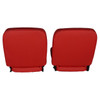  PUI Interiors Low Back Bucket Sport Mod II Seat Set, Red Vinyl Narrow Red Insert Black Thread - (RM-UB22X1) 