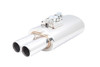  XForce Varex Oval Muffler 6"X 9 15" Body 2-1/2"Flanged Inlet 3" Twin Double-Wall Tips - (XFE-VMK7-250) 