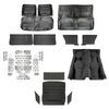 PUI Interiors 1967 Chevrolet Chevelle Interior Kit, Bench Seats, Standard, Coupe, Black - (67CHVBLKINTBNCH-K)