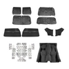 PUI Interiors 1968 Chevrolet Chevelle Interior Kit, Bench Seats, Standard, Coupe, Black - (68CHVBLKINTBNCH-K)
