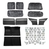 PUI Interiors 1969 Chevrolet Chevy II/Nova Interior Kit, Bench Seats, Standard, Coupe, Black - (69NOVBLKINTBNCH-K)
