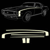 Trim Parts 1969 SS Camaro Original Style Hockey Stick All Vinyl White Stripe Kit - (TPG-6741)