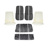 First Place Auto Parts 1967 Chevrolet Chevy II/Nova Upholstery Kit, Bucket Seats, Standard, Coupe, Black - (67NOVBLKUPINT-K)