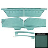 PUI Interiors 1962 Chevrolet Impala/SS Hardtop Pre-Assembled Aqua Rear Door Panels - 62BD50CP