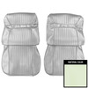 PUI Interiors 1964 Chevrolet Impala/SS White and Black Front Bucket Seat Covers - 64BS67U