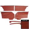 PUI Interiors 1964 Chevrolet Impala SS Hardtop Pre-Assembled Red Rear Door Panels - 64BSD64CP